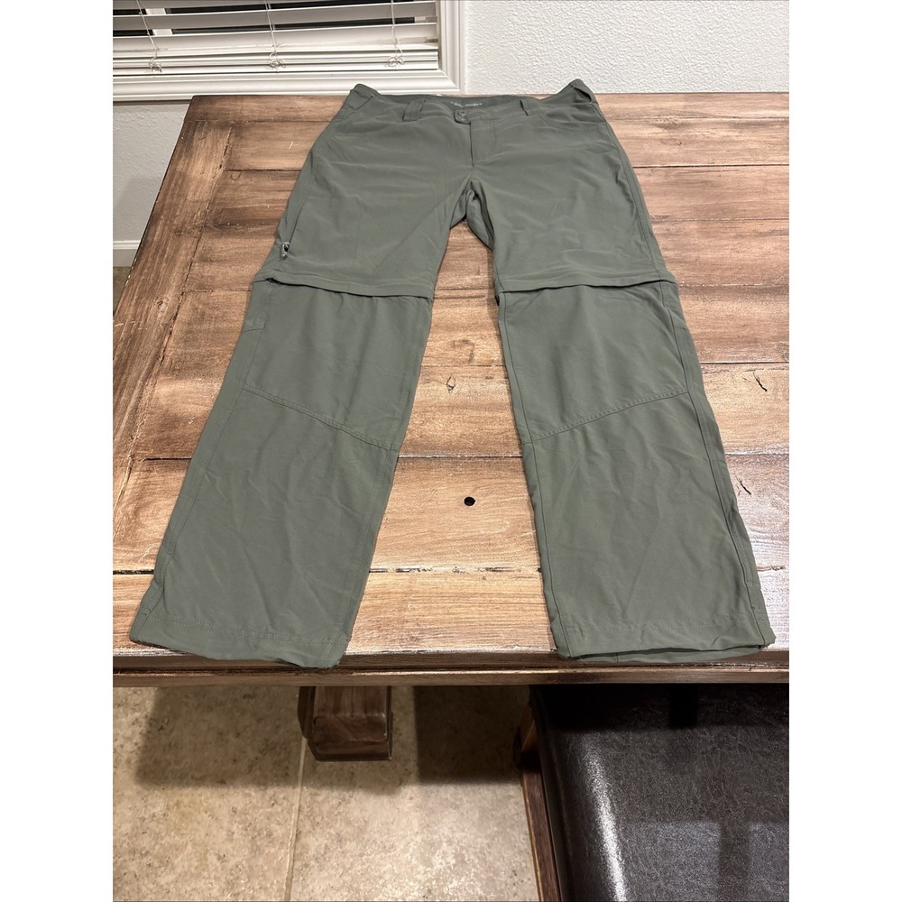 Columbia OmniShield Womens Green Hiking Pants Converts to Shorts Sz 12 Short